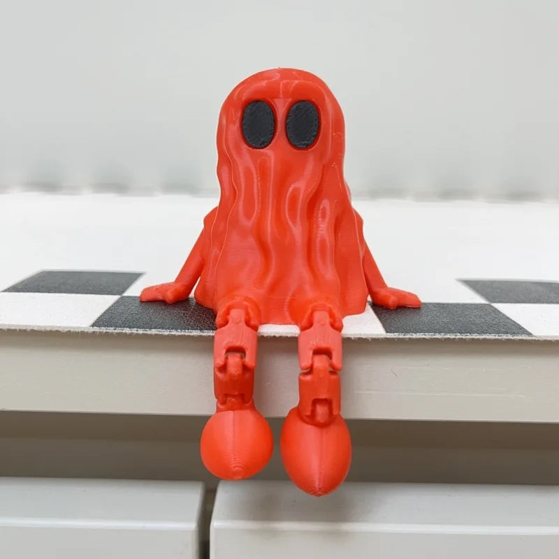 3D Printed Halloween Ghost Ornament - Movable Fidget Toy