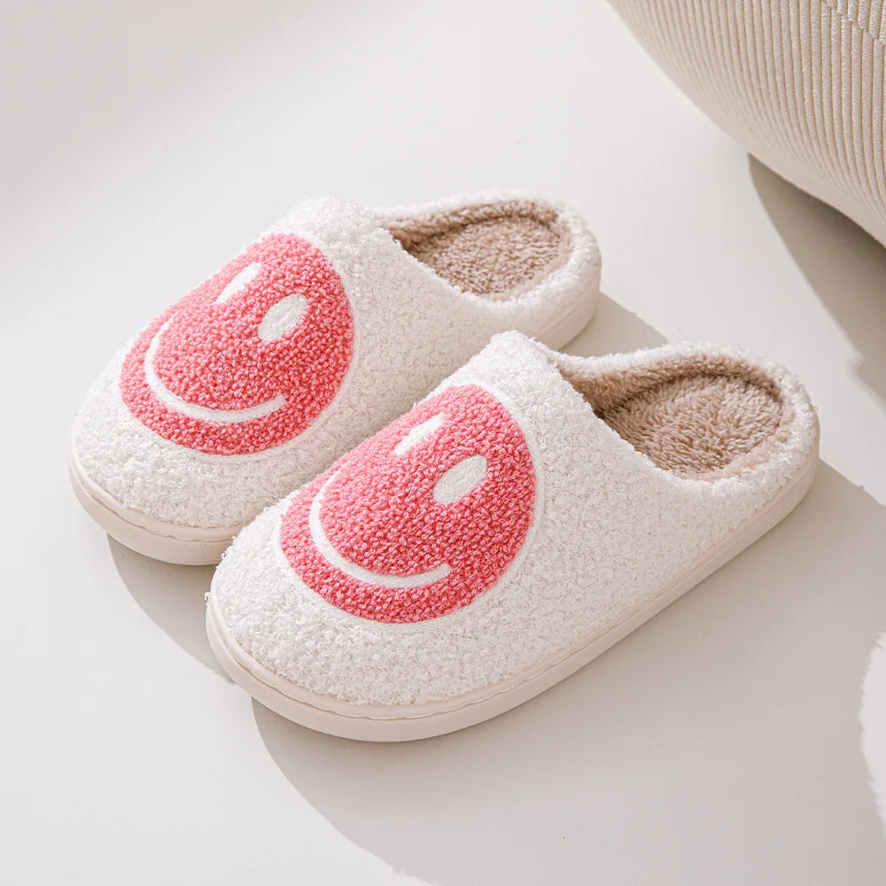 Plush Winter Slippers - Fluffy Cotton Non-Slip Indoor Shoes