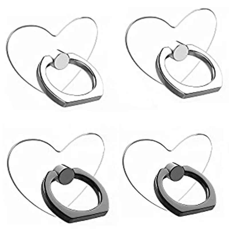 Support anneau pour téléphone portable - Rotation à 360°, transparent