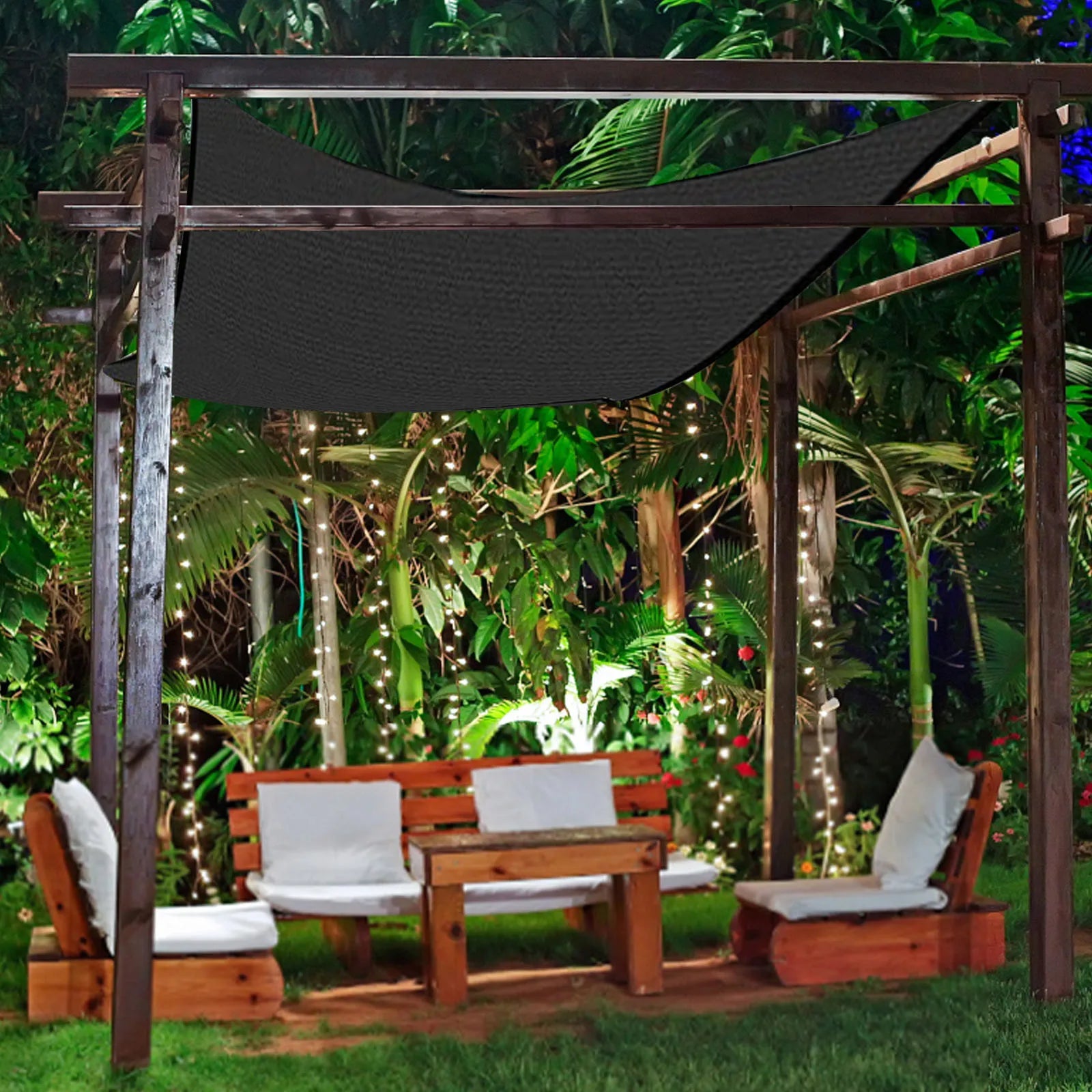 Breathable Sun Shade Sails - Rectangle Outdoor Canopy Awning - Bascora