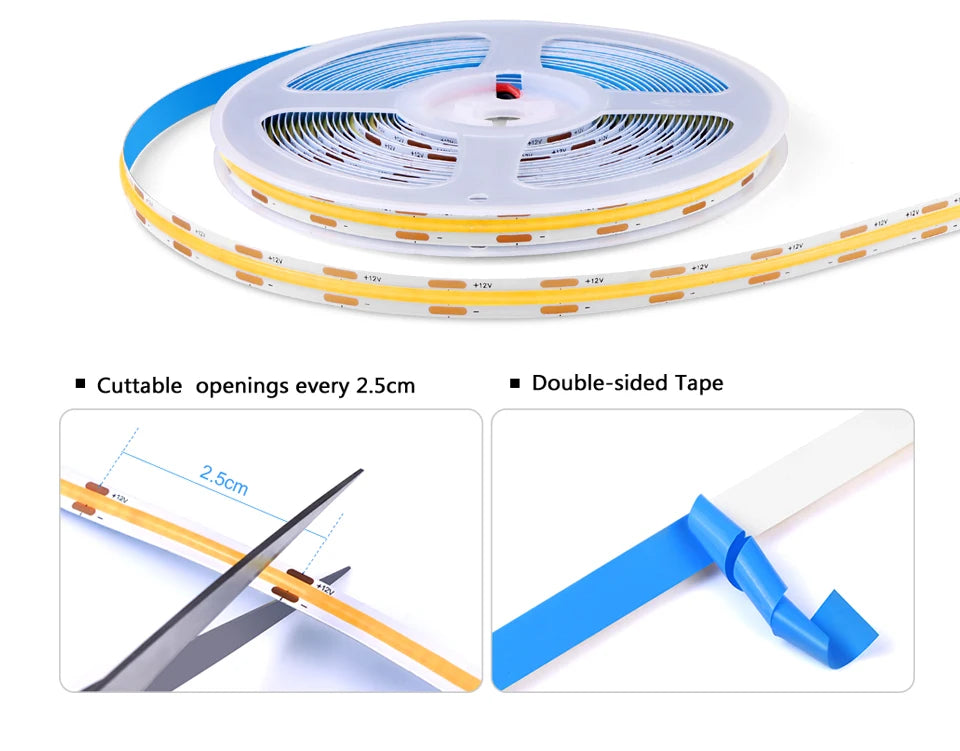 Under Cabinet COB LED Strip - Dimmable Touch Sensor Light