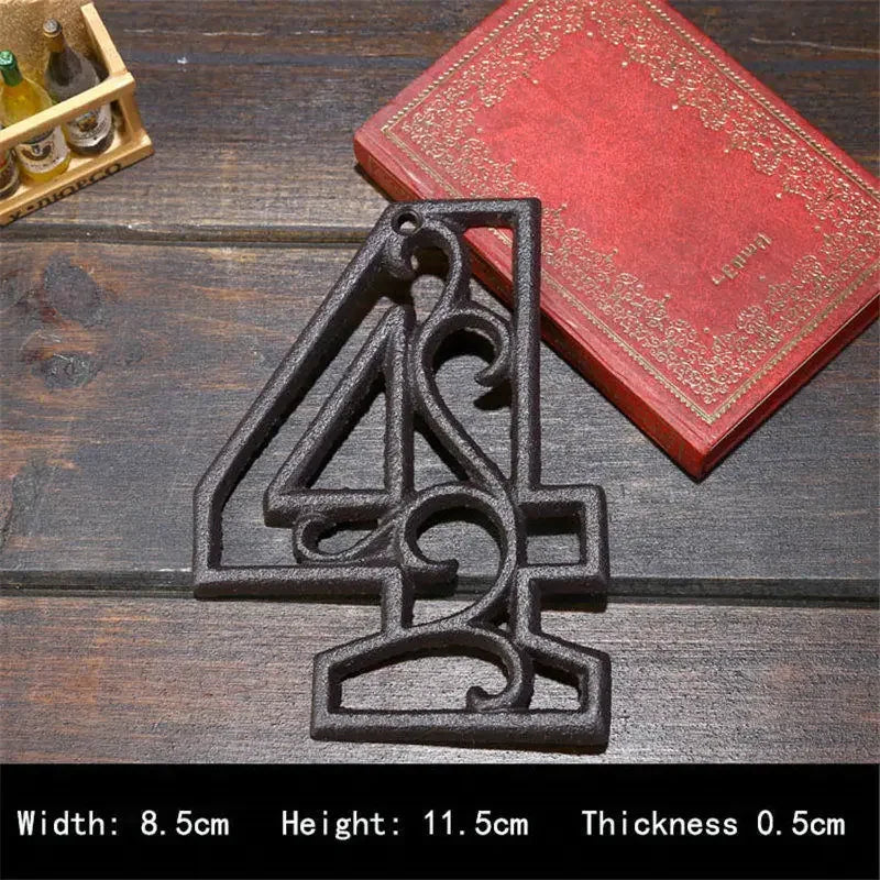 American Style Industrial Cast Iron House Numbers - Customized Address Signs