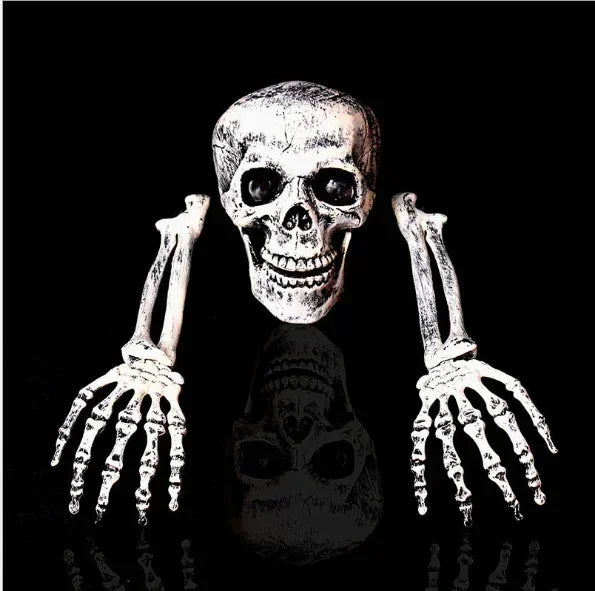 Decoración innovadora de huesos de esqueleto para Halloween: accesorio de calavera aterrador