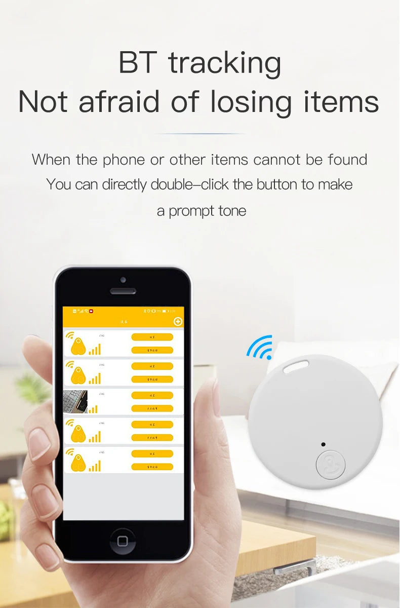 Mini GPS Locator Alarm Keychain - Smart Tag for Pets & Keys - Bascora