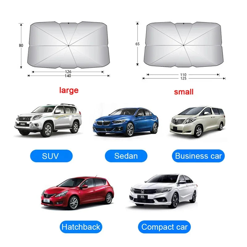 Premium Car Sunshade Umbrella - Block UV Rays, Reduce Heat