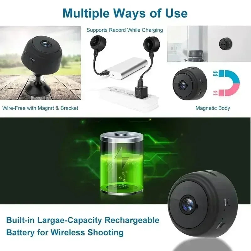 A9 NEW HD 720P WiFi Security Camera - Mini Wireless Surveillance