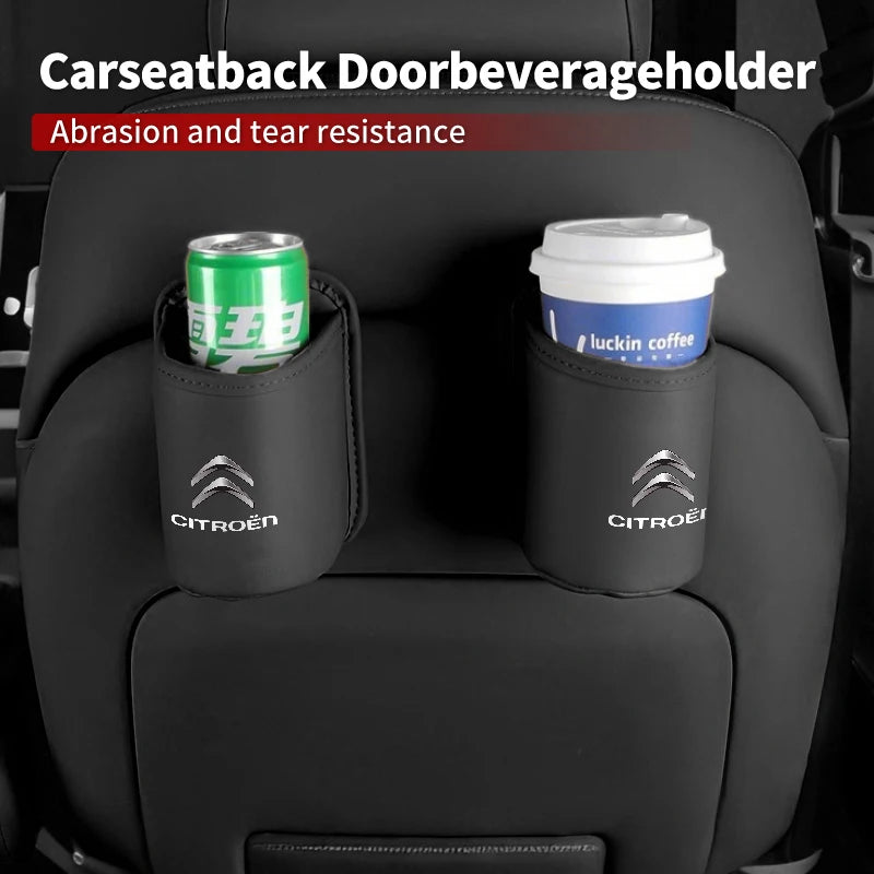 Car Door Water Cup Holder - Premium Leather