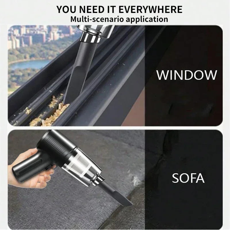 Portable Wireless Car Vacuum - Compact High-Suction Handheld
