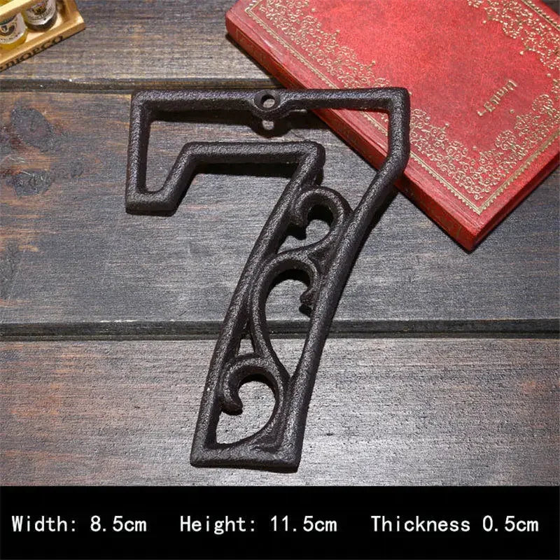 American Style Industrial Cast Iron House Numbers - Customized Address Signs