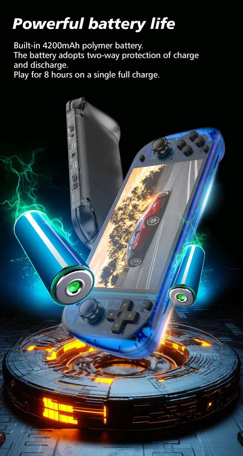 Large Screen Retro Handheld Game Console - Portable Gaming Device