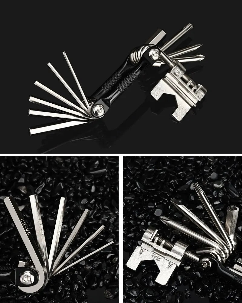 Bicycle Multi Tool - Chain Splitter Wrench Screwdriver Repair Kit