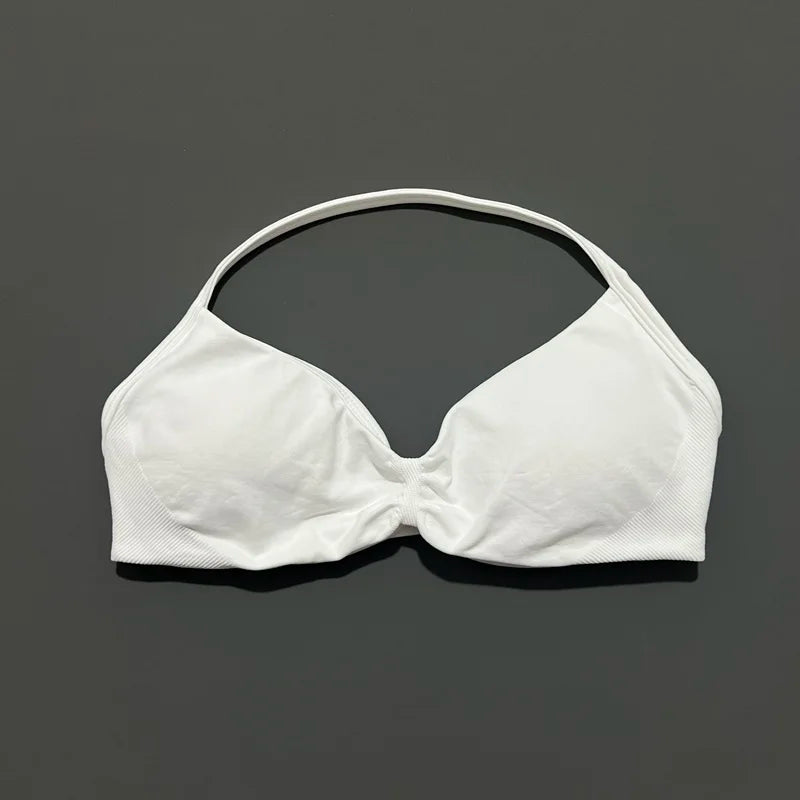 Impact Strappy Sports Bra - High Support Halter Workout Top