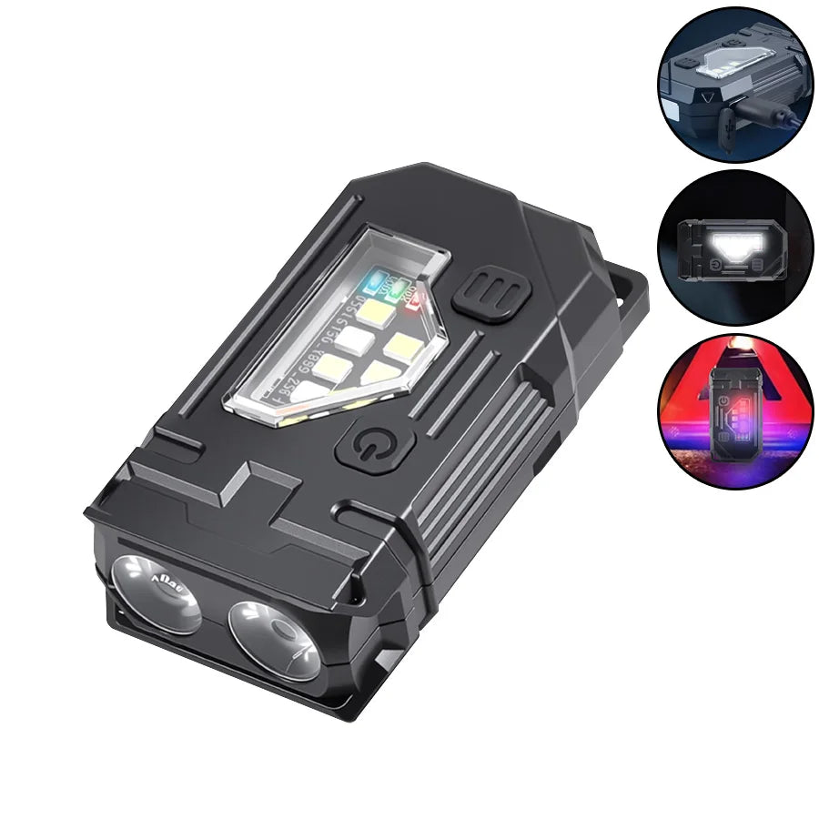 Mini USB Rechargeable LED Flashlight - Magnetic Emergency Light