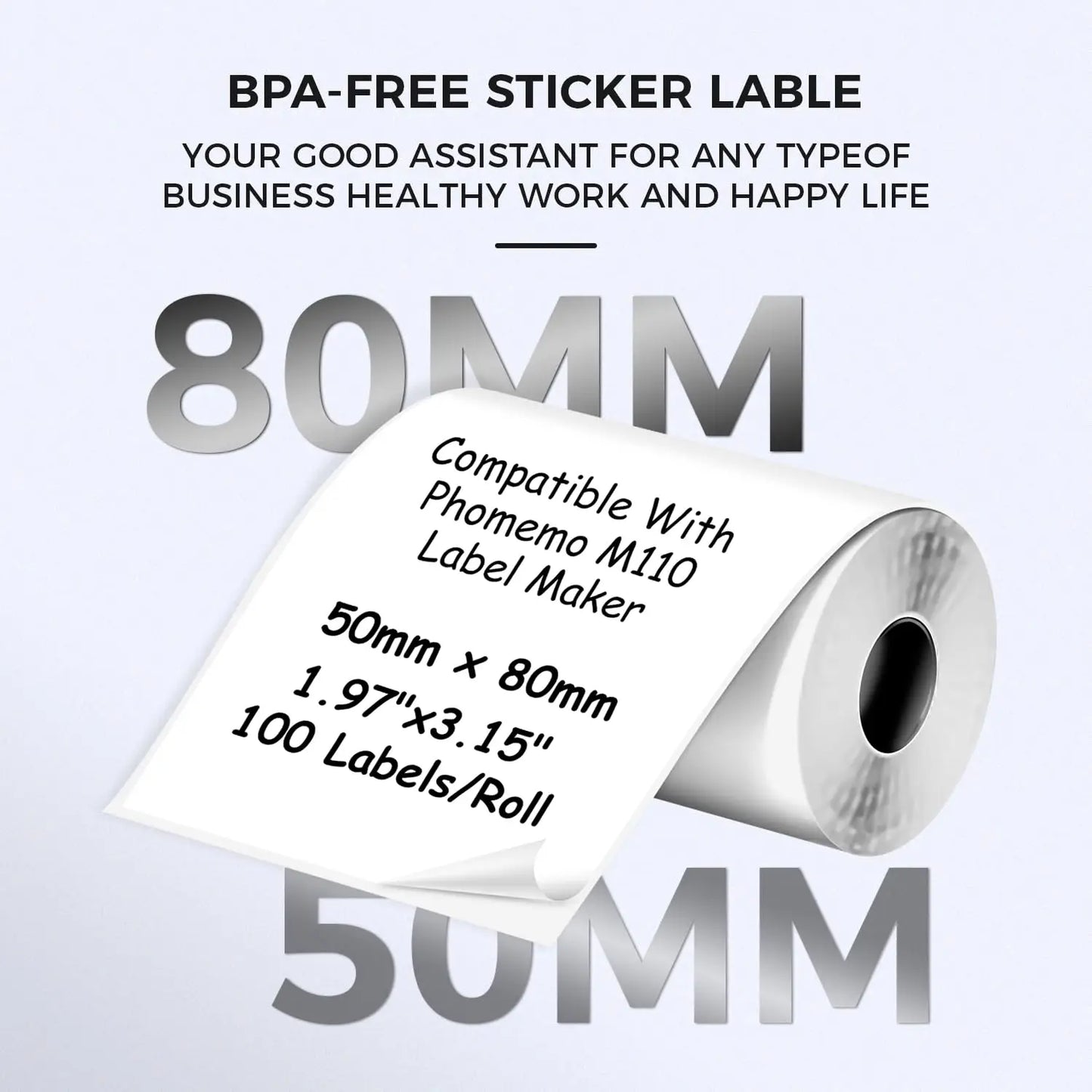 Circle Thermal Paper Stickers - Printer Compatible Labels