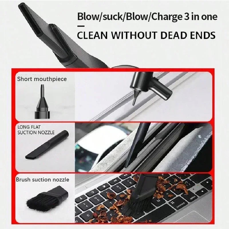 Portable Wireless Car Vacuum - Compact High-Suction Handheld