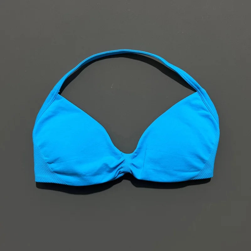 Impact Strappy Sports Bra - High Support Halter Workout Top