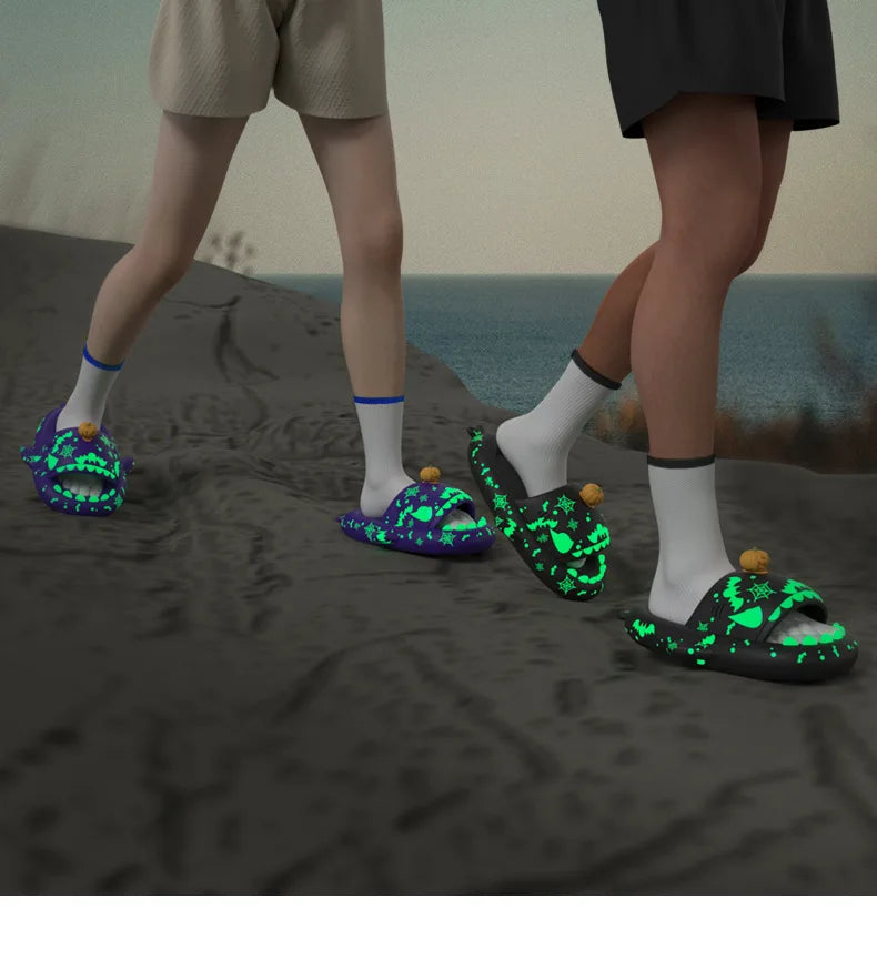 Glow-in-the-Dark Shark Slipper Sandals