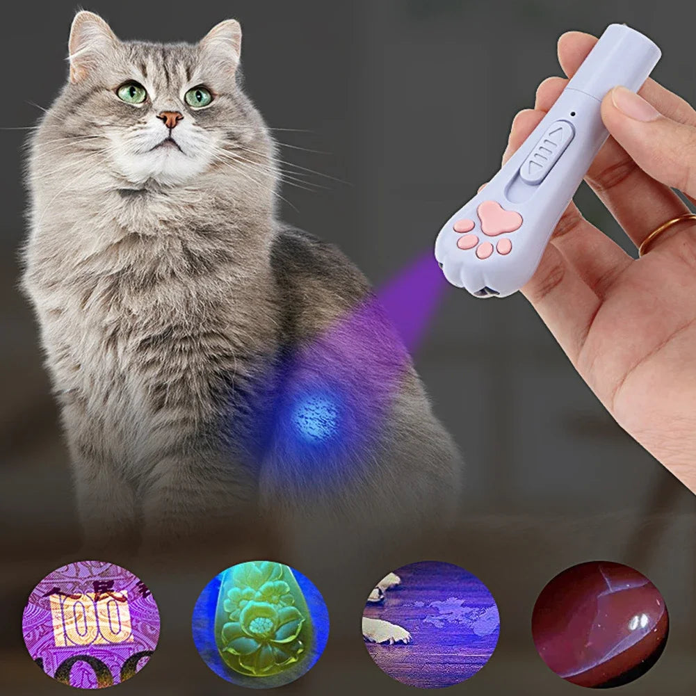 3-in-1 Cat Laser Toy - Interactive USB Rechargeable