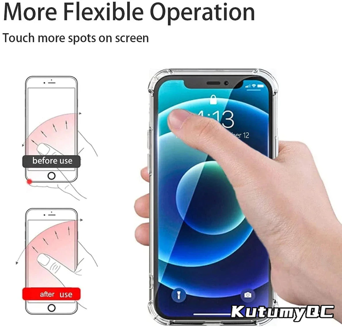 Soporte de anillo para teléfono móvil con rotación de 360 grados, transparente