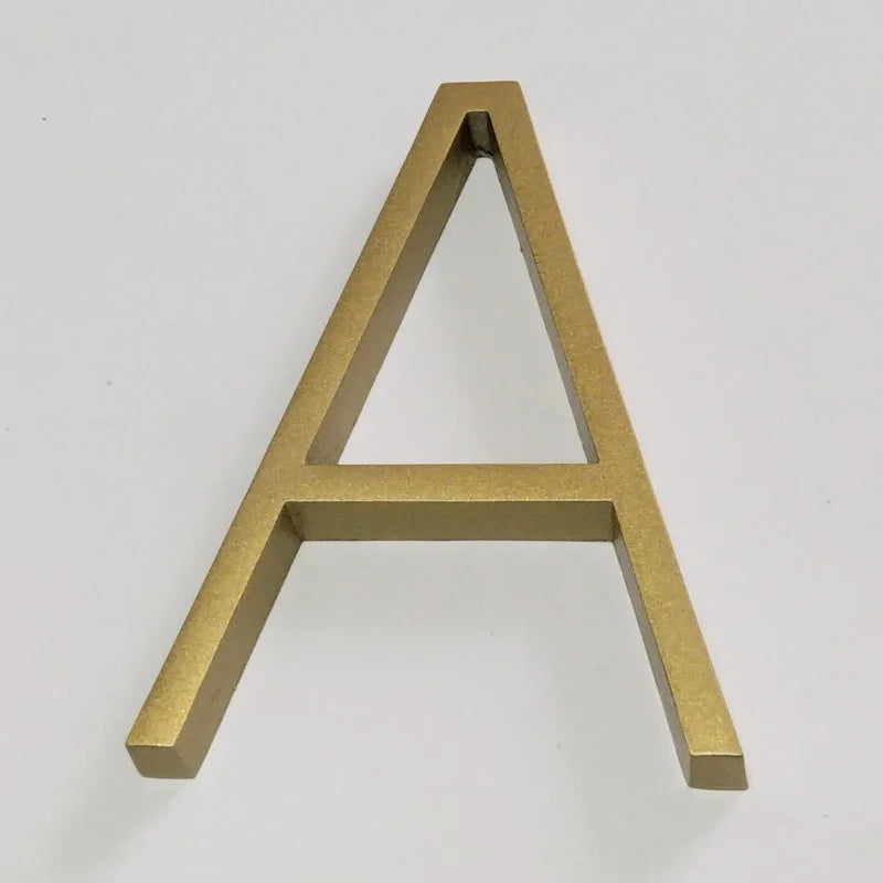 Numéros de maison flottants dorés modernes de 5 pouces - Plaques d'adresse dorées de qualité supérieure