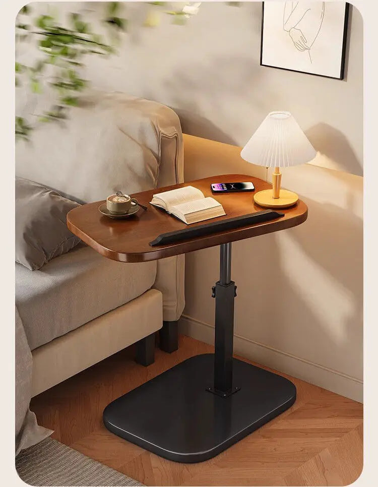 Adjustable C-Shaped Flip Sofa Side Table - Laptop Table
