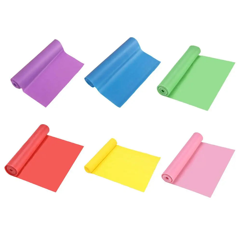 Set of colorful exercise mats in various colors on a white background