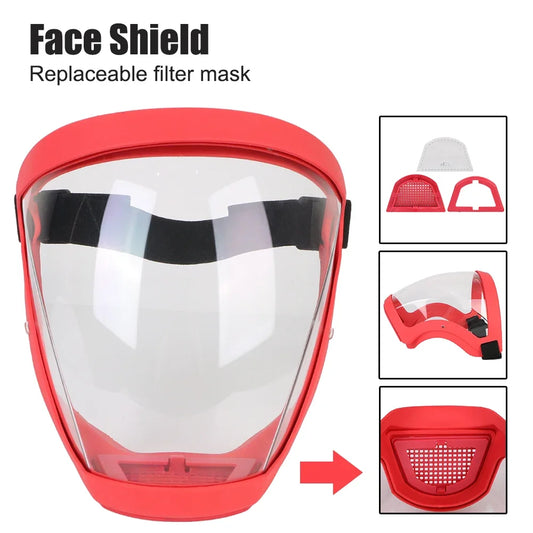Full Face Shield Mask - Transparent Safety Protection - Bascora