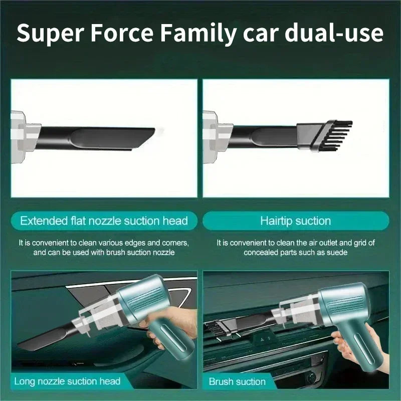 Portable Wireless Car Vacuum - Compact High-Suction Handheld