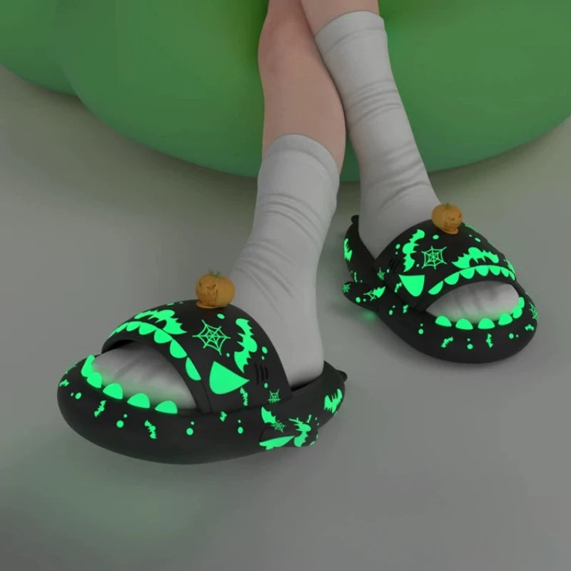 Glow-in-the-Dark Shark Slipper Sandals