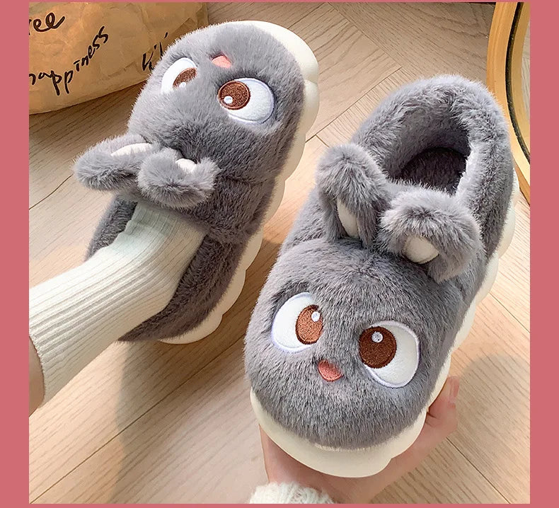 Women's Cotton Slippers - Warm Winter Indoor Shoes