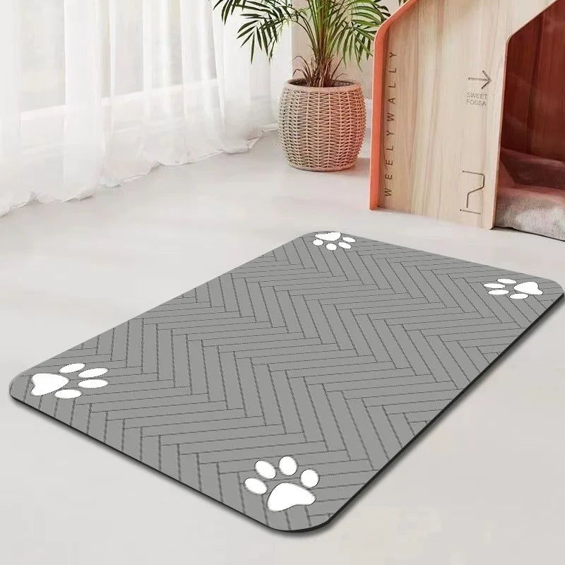 Diatomaceous Earth Pet Feeding Mat - Fast-Drying Splash-Proof