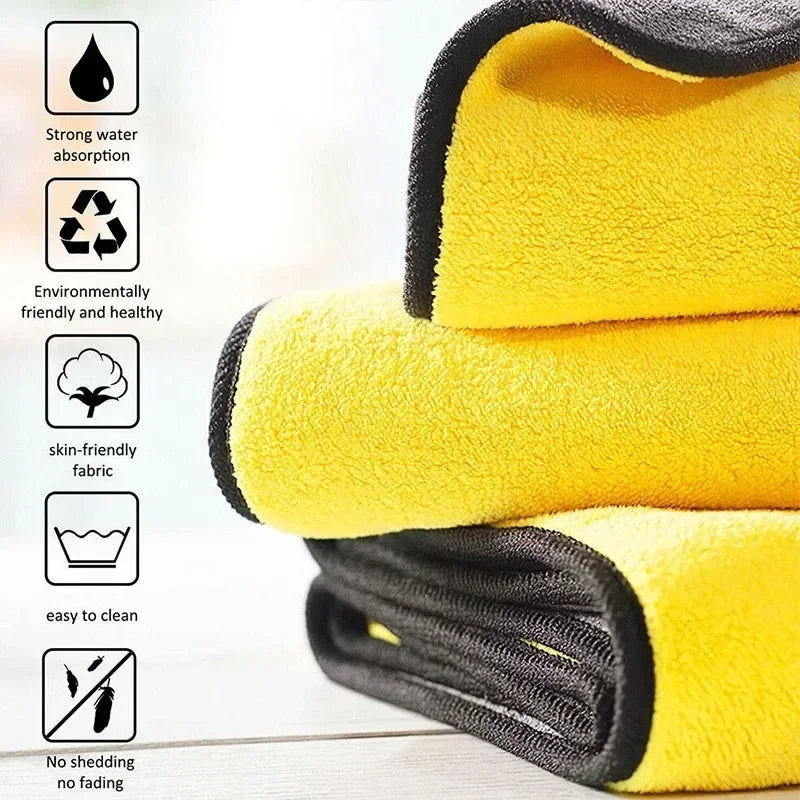 Microfiber Car Cleaning Towels - Auto Detailing & Household Cloths Set