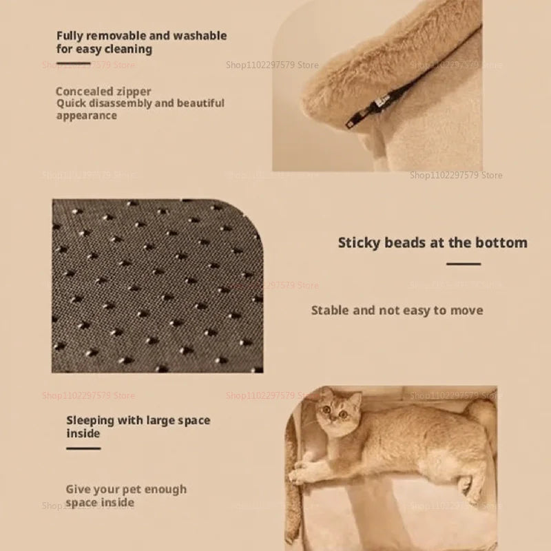 Foldable Washable Pet House - Soft Cave Bed for Small Dogs & Cats