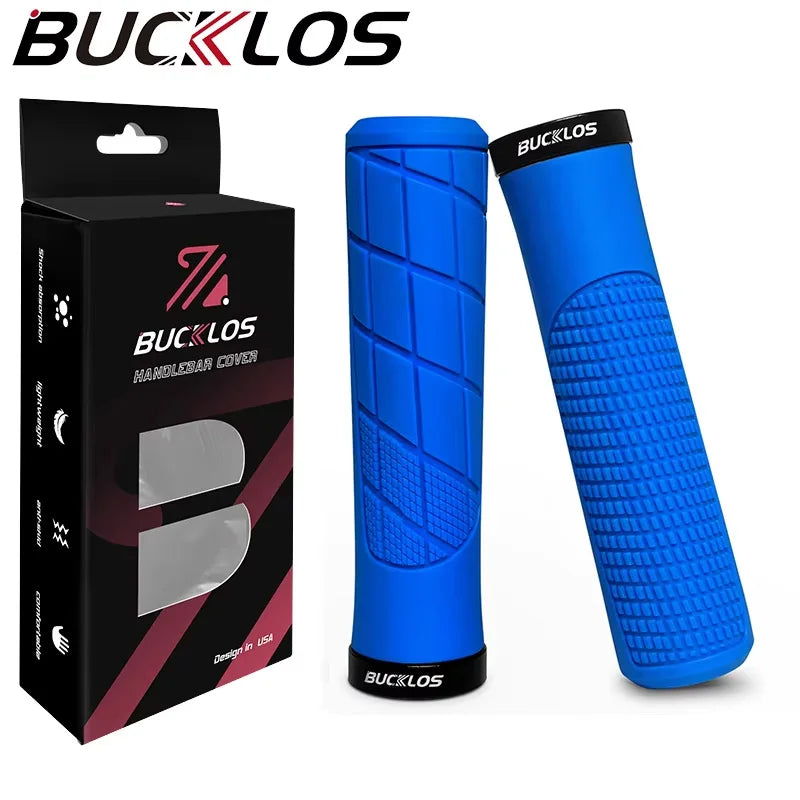 Bicycle Handlebar Grip - Rubber Shock Absorbing Lockable MTB