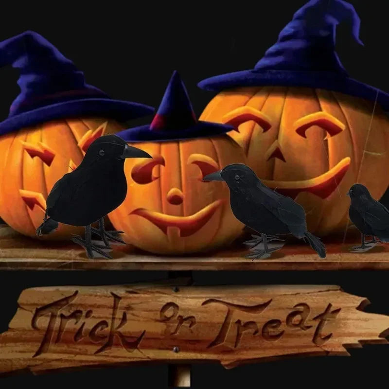 Realistic Artificial Crows - Halloween Party Ornament