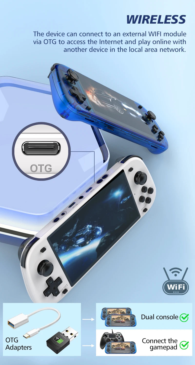 Large Screen Retro Handheld Game Console - Portable Gaming Device