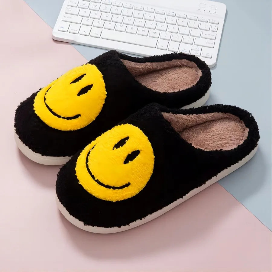 Plush Winter Slippers - Fluffy Cotton Non-Slip Indoor Shoes