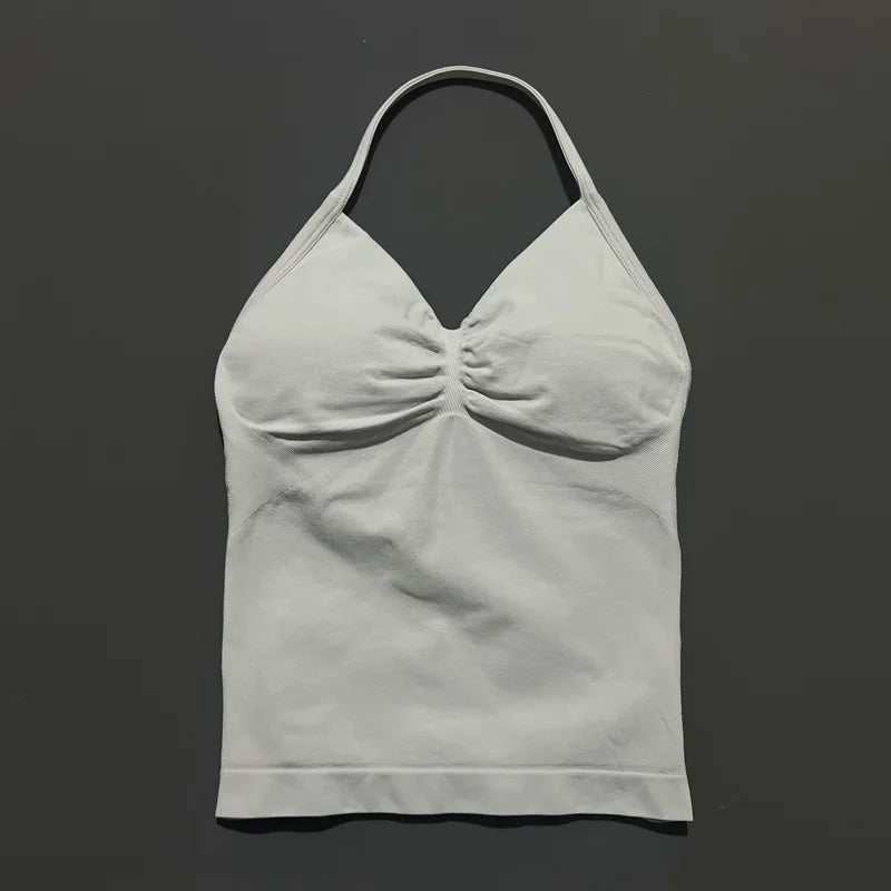 Impact Longline Strappy Sports Bra - Open Back Yoga Tank Top