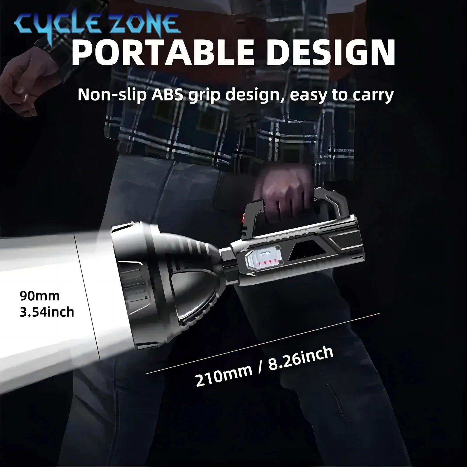 Portable Rechargeable Searchlight - Multi-Purpose Outdoor Lantern - Bascora