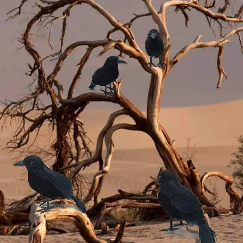 Realistic Artificial Crows - Halloween Party Ornament