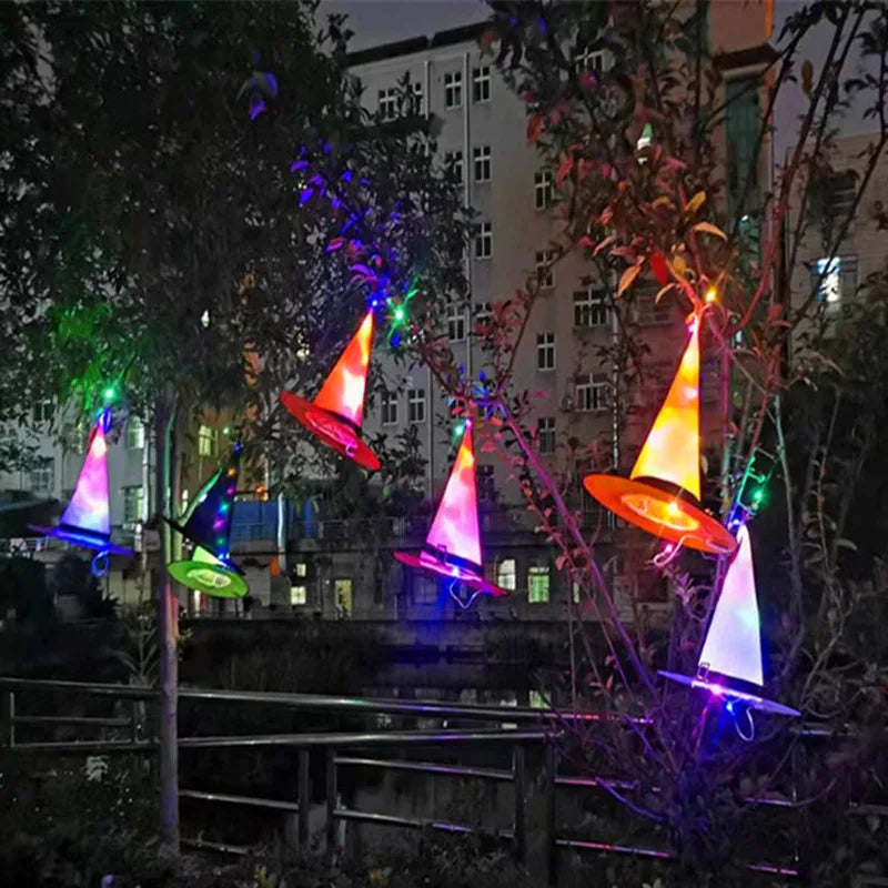 LED Halloween Witch Hat - Flashing Light Starry Sky Decoration