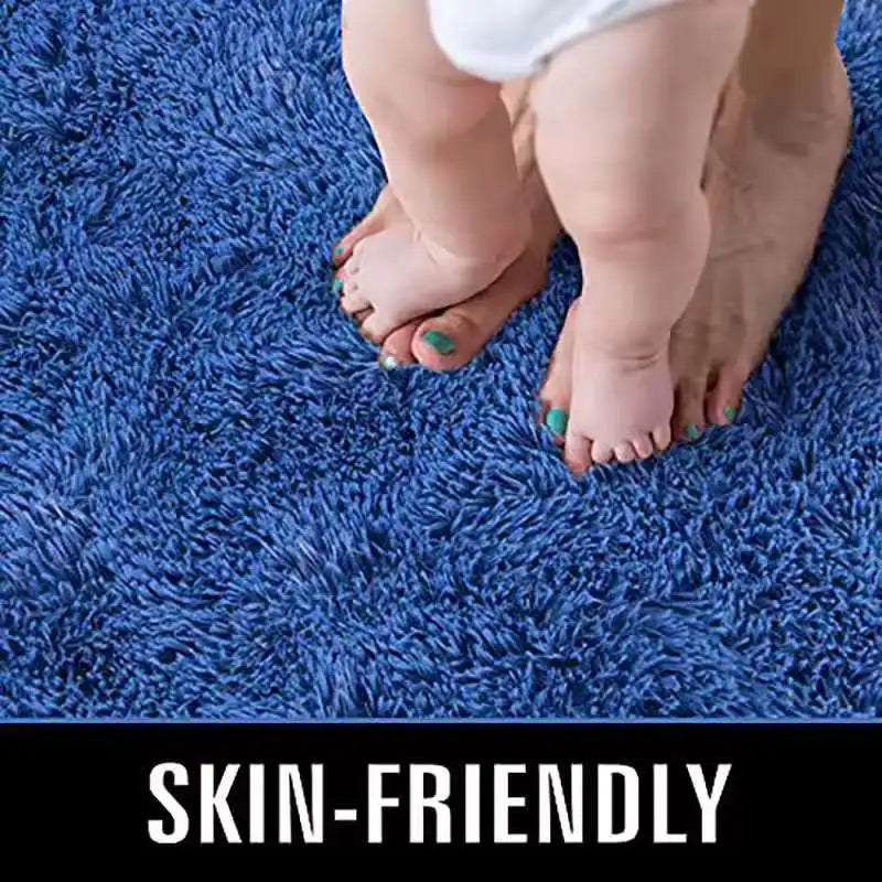 Tie-Dye Fluffy Carpets - Warm Plush Floor Mats for Kids