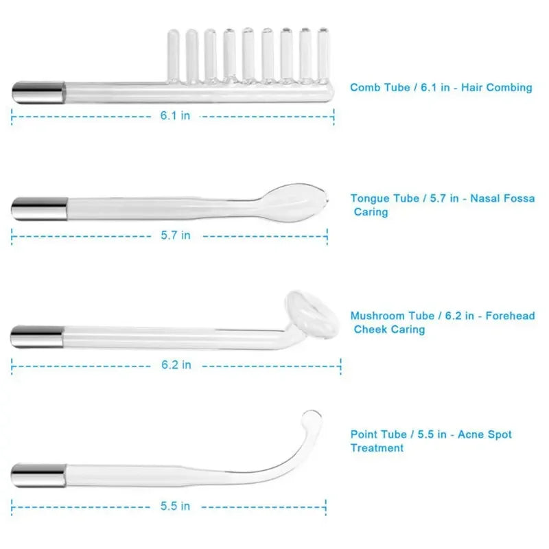 4-in-1 High Frequency Facial Machine - Professional Neon Wand for Acne Treatment
