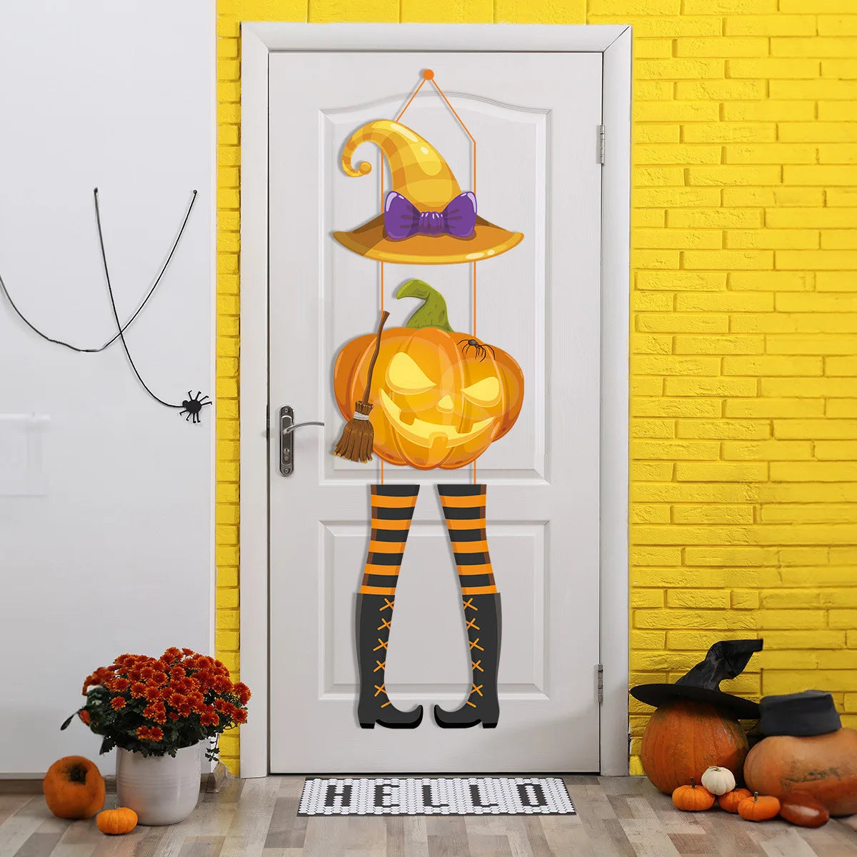 Halloween Hanging Ghost Mask Door Curtain - Haunted House Decor