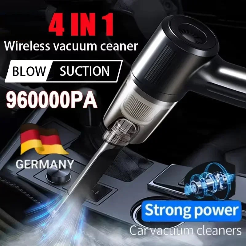 Portable Wireless Car Vacuum - Compact High-Suction Handheld