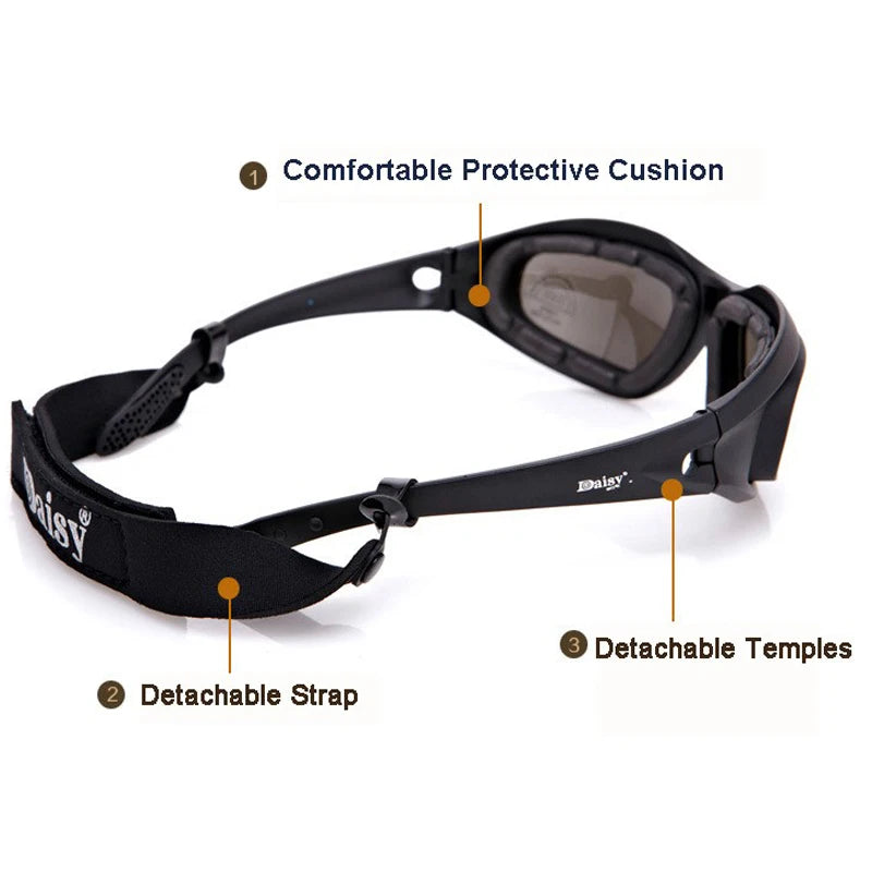 Daisy X7 Polarized Sunglasses - Tactical Military Goggles