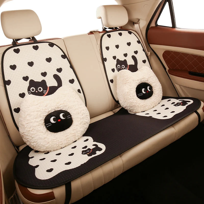 Coussin de siège auto en maille nid d'abeille pour chaton mignon