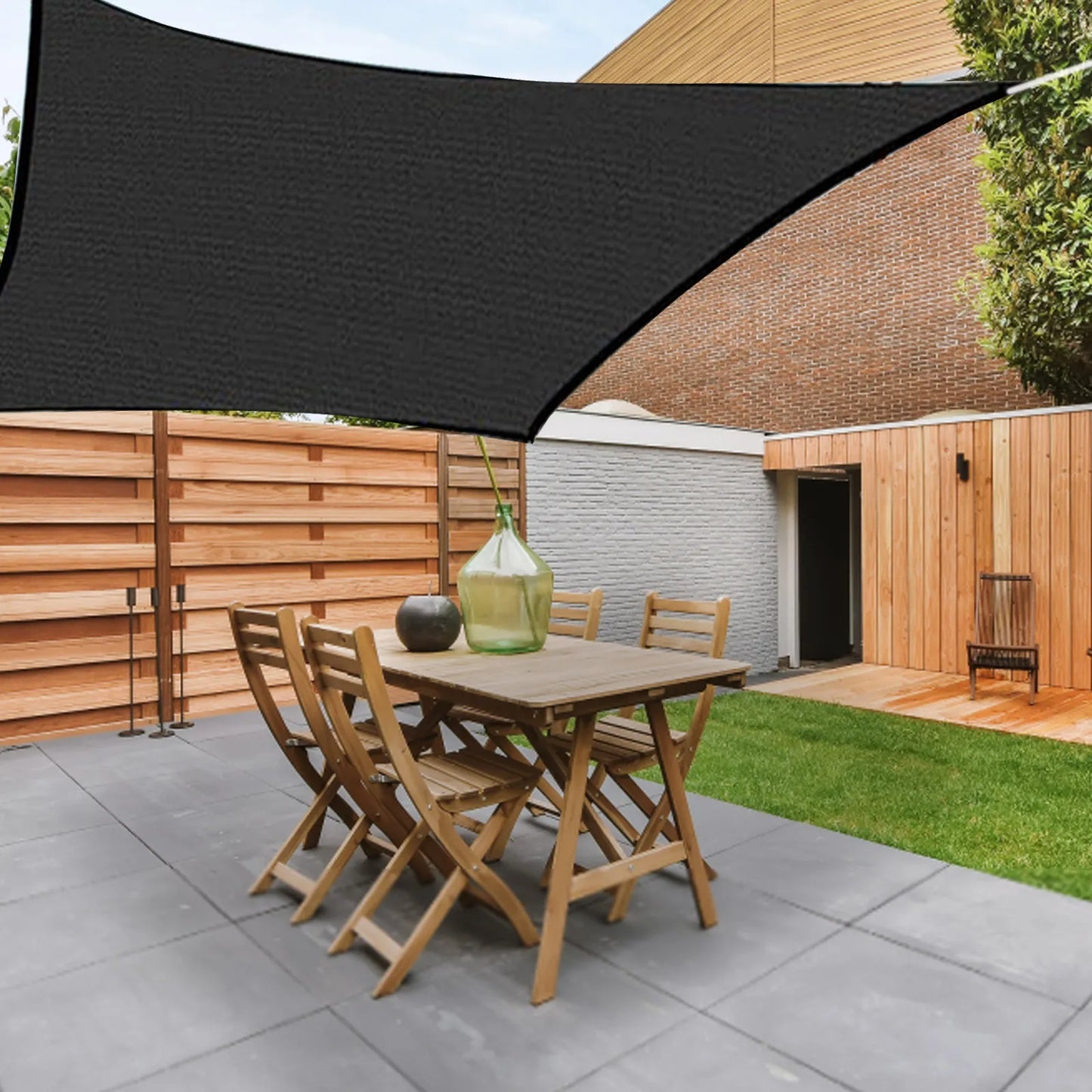 Breathable Sun Shade Sails - Rectangle Outdoor Canopy Awning