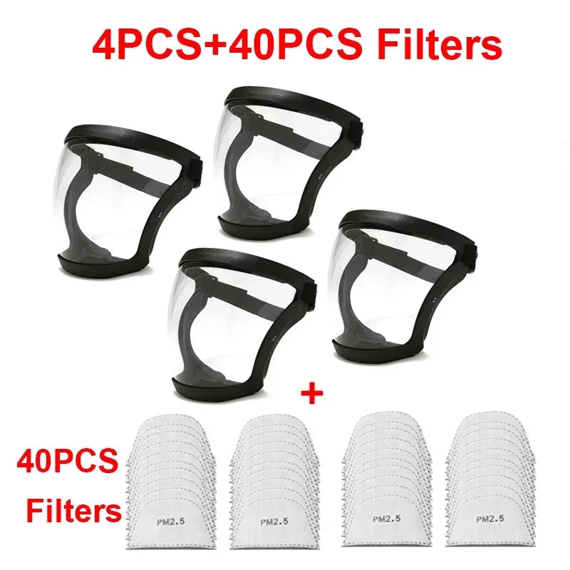 Máscara de protección facial completa - Protección de seguridad transparente