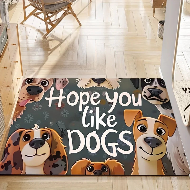 Cute Cartoon Cat & Dog Carpet - Welcome Doormat for Home